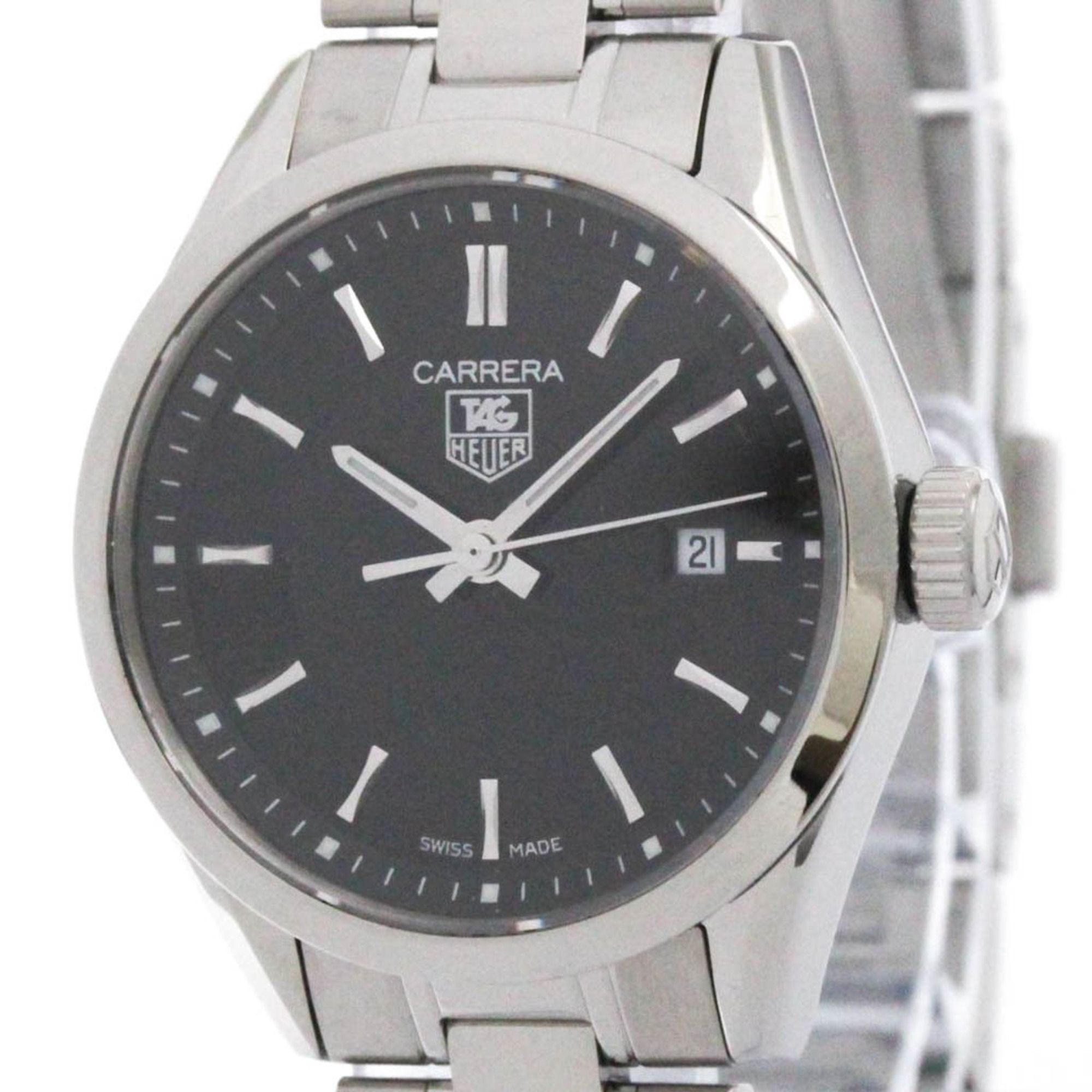 TAG HEUER Carrera Stainless Steel Quartz Ladies Watch WV1414 Polished