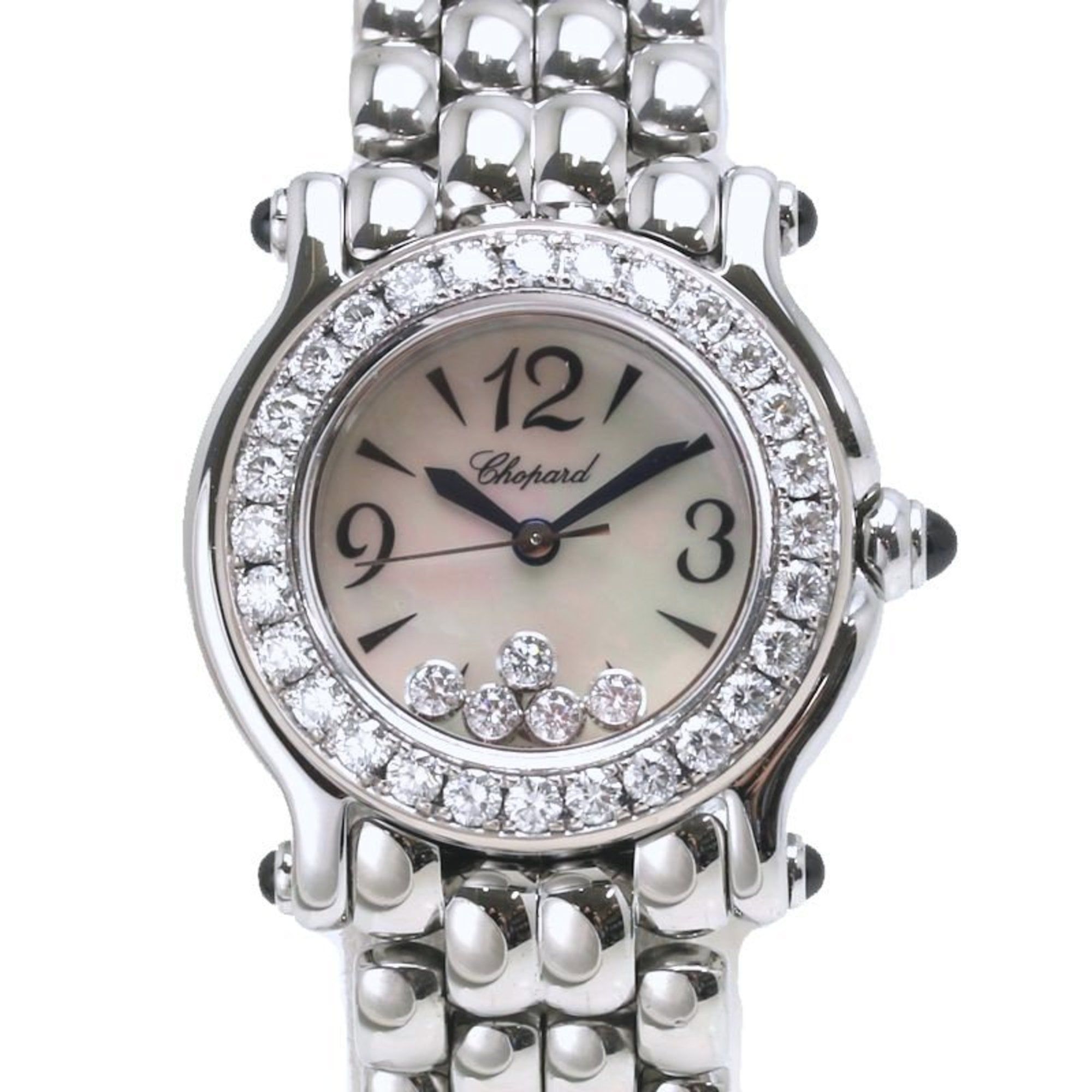 Chopard Happy Sport 27 8275-23 11 White Shell Diamond Stainless Steel Ladies 39925 Watch
