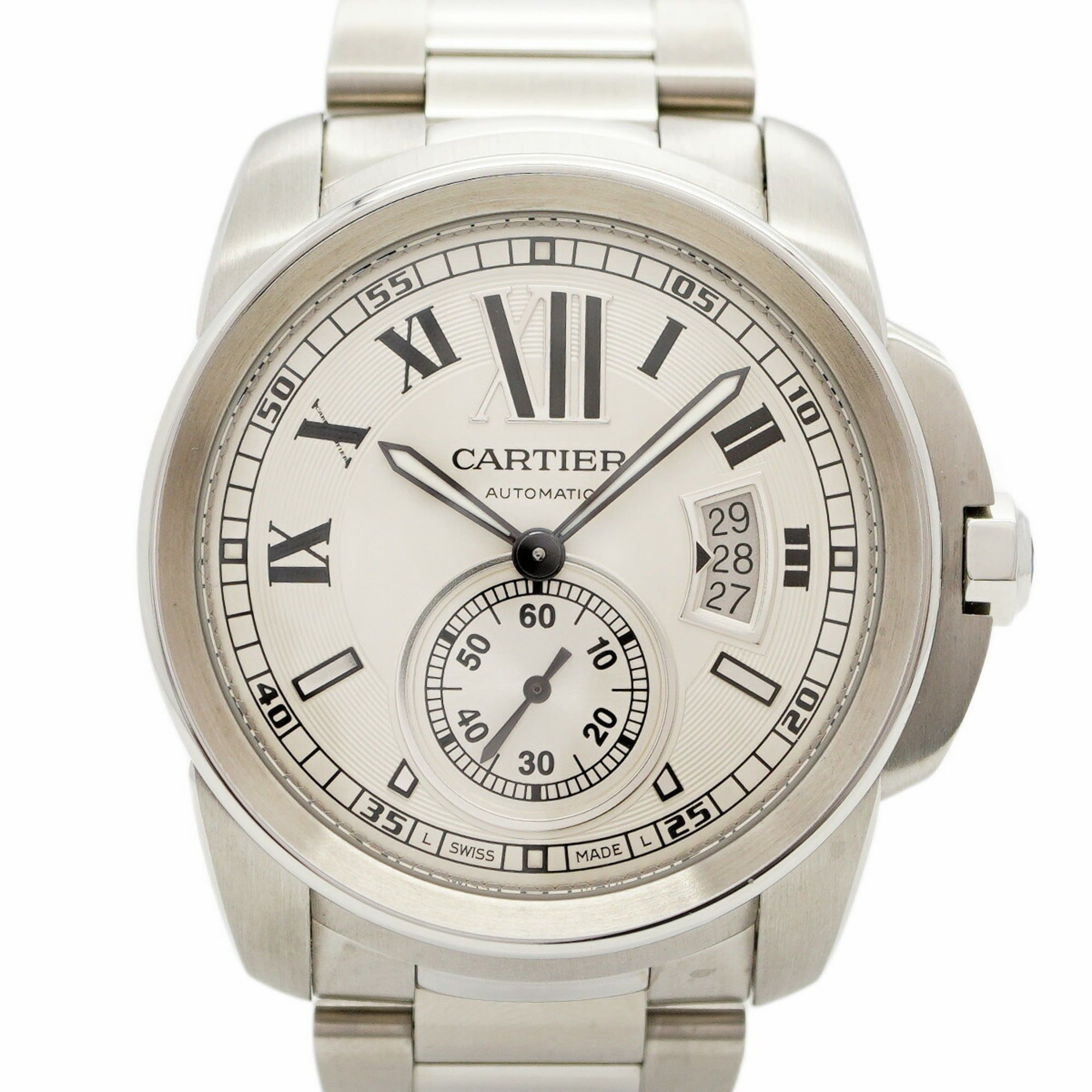 Cartier Calibre LM W7100015 Silver Dial Men's Watch