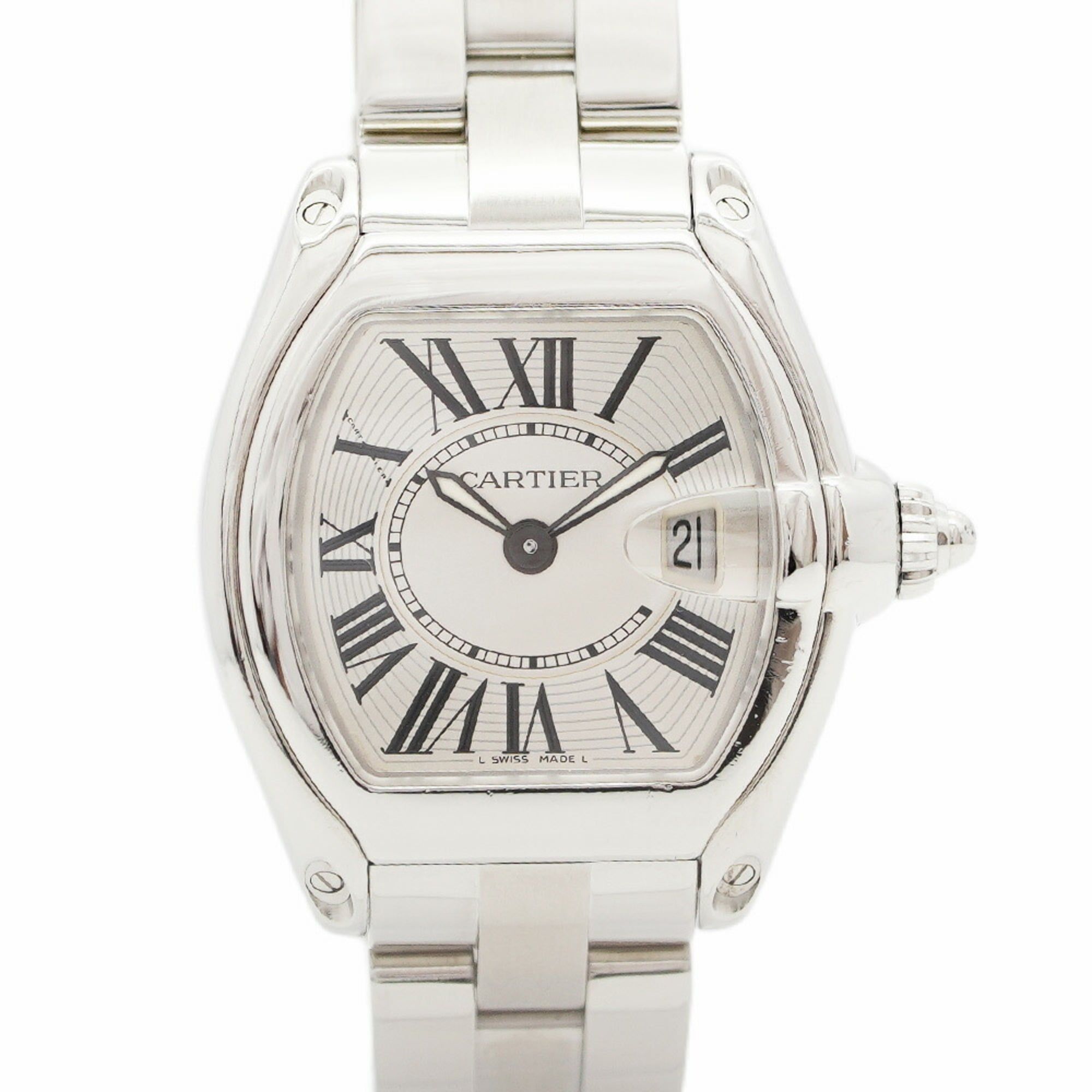 Cartier Roadster SM W62016V3 Silver Dial Women's Watch
