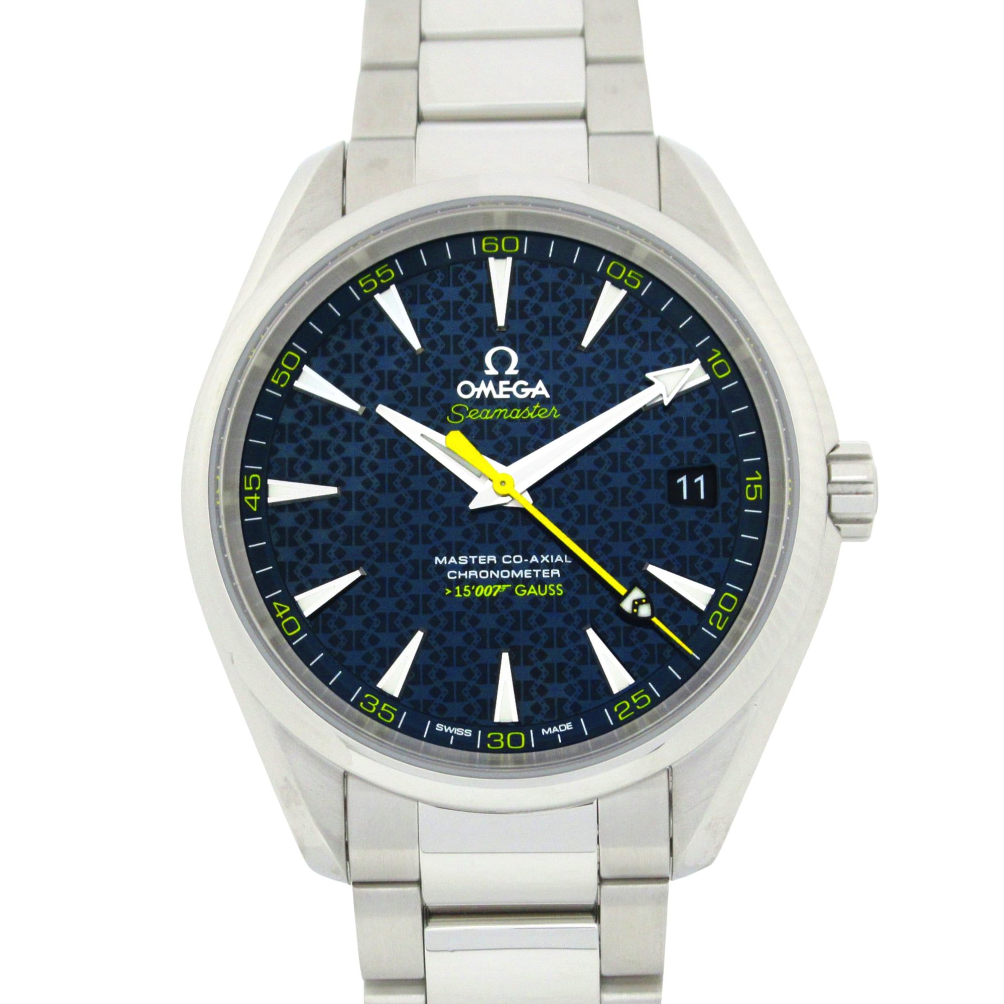 OMEGA Seamaster Aqua Terra James Bond Limited Edition Stainless Steel Men's Watch, Black, 231.10.42.