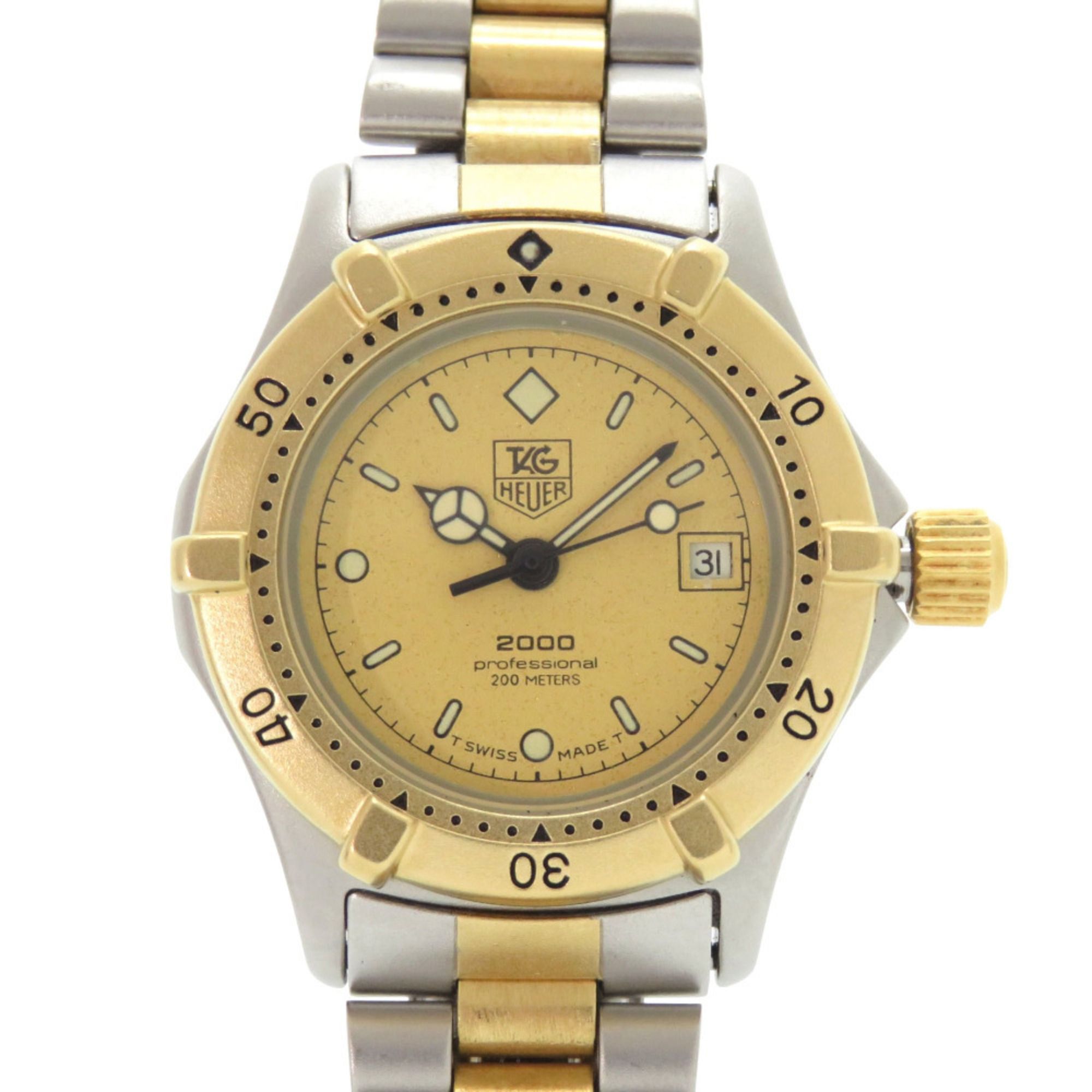 TAG Heuer Professional 964.008 SS GP Gold Quartz Watch 1912 HEUER
