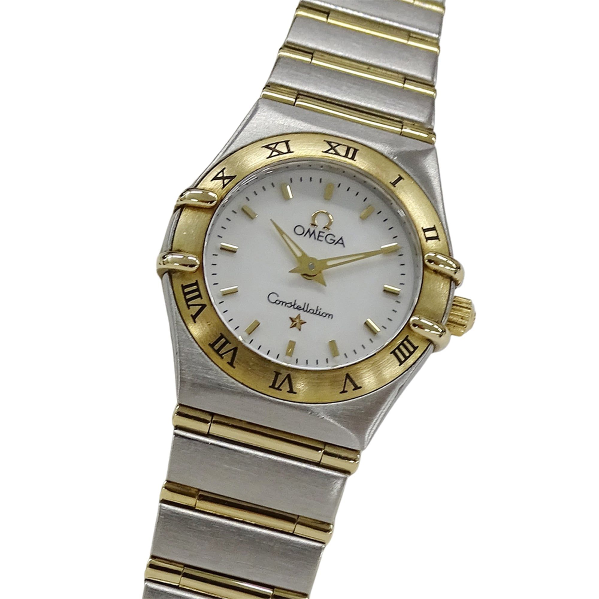 OMEGA Constellation Mini 1262.70 Women's Watch, Shell Quartz Movement, Stainless Steel, Gold, Full B
