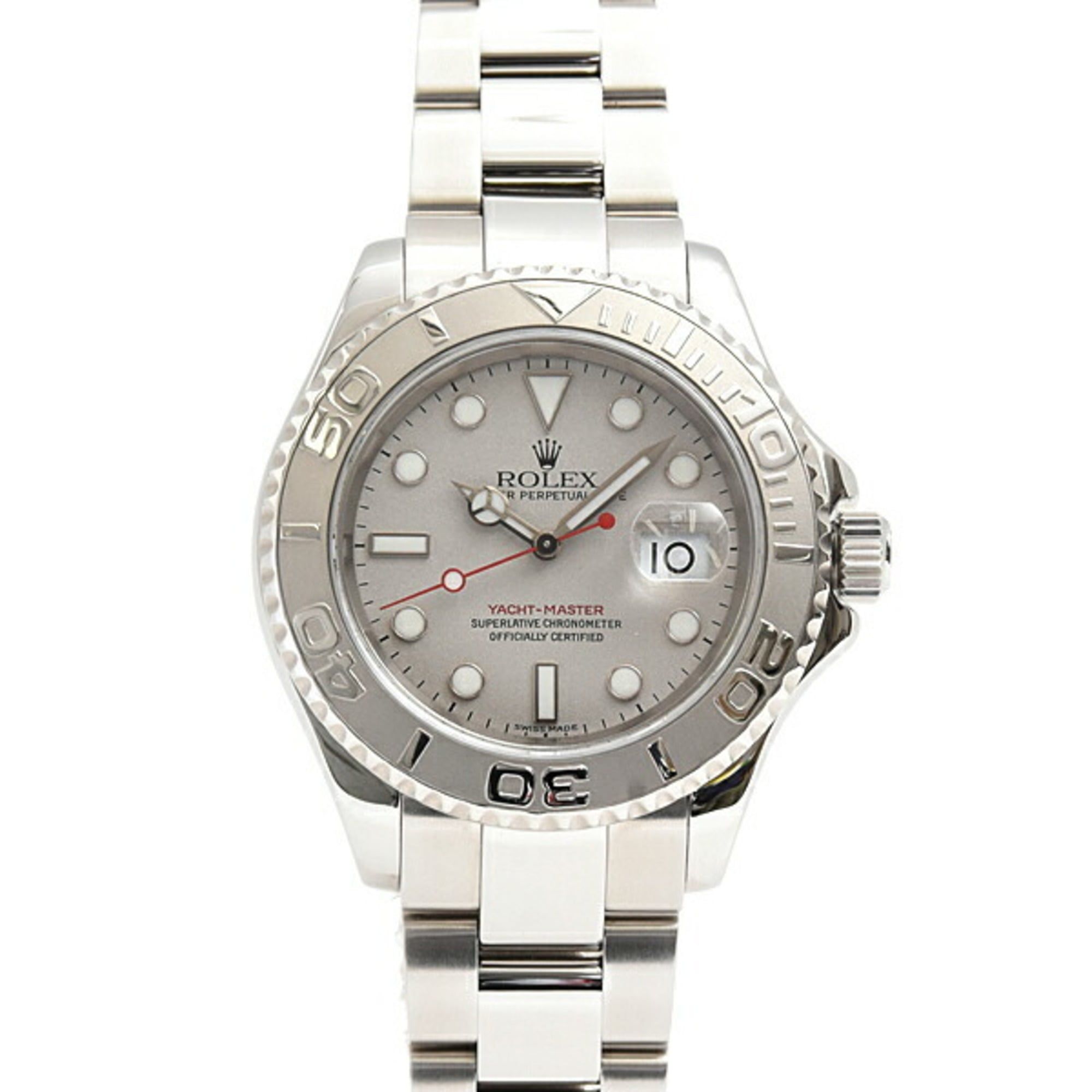 Rolex Men's Yacht-Master Rolesium K Series Automatic Watch with Silver Dial, ROLEX 16622, Stainless