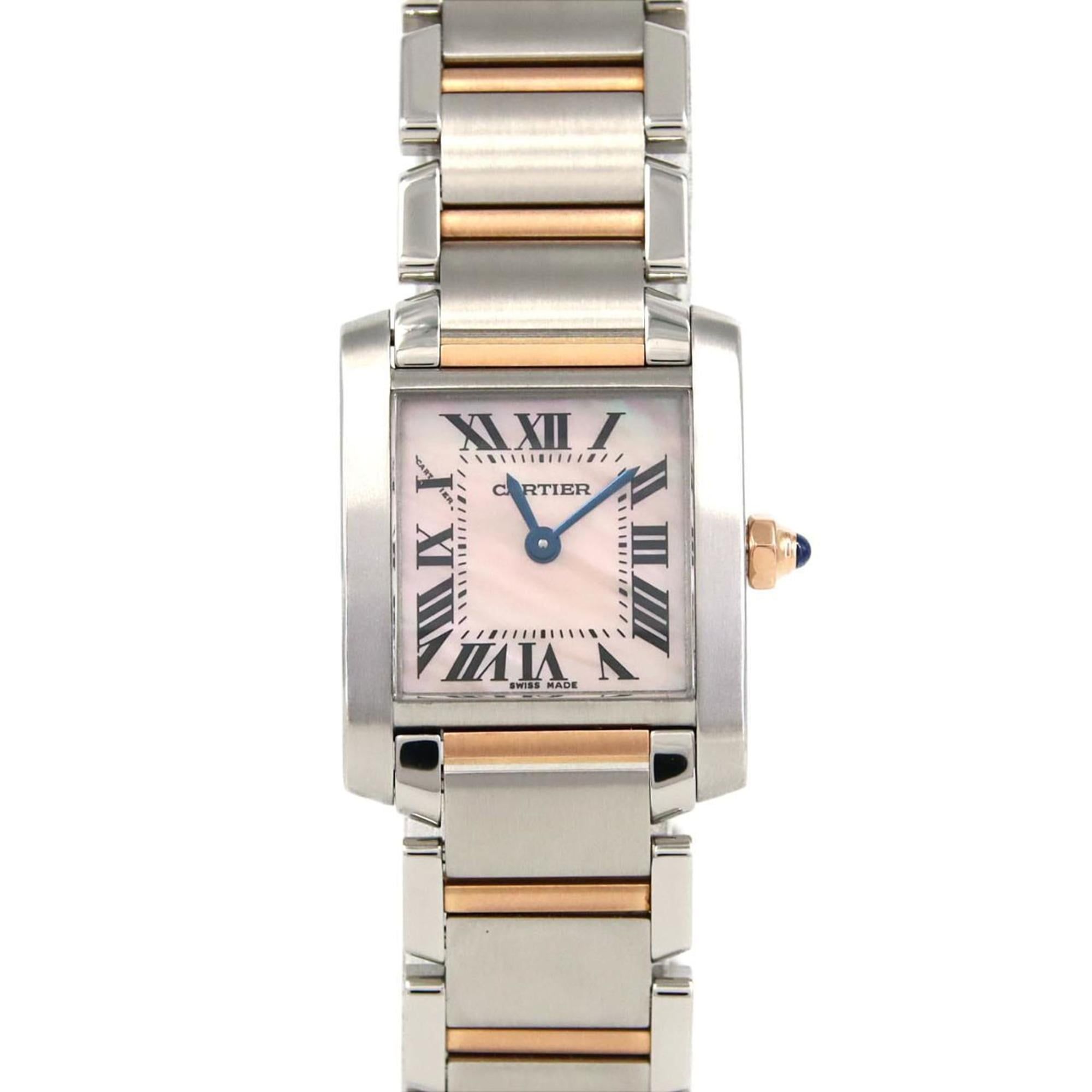 Cartier Tank Française SM PG Two-tone Watch W51027Q4 SSxPG Quartz