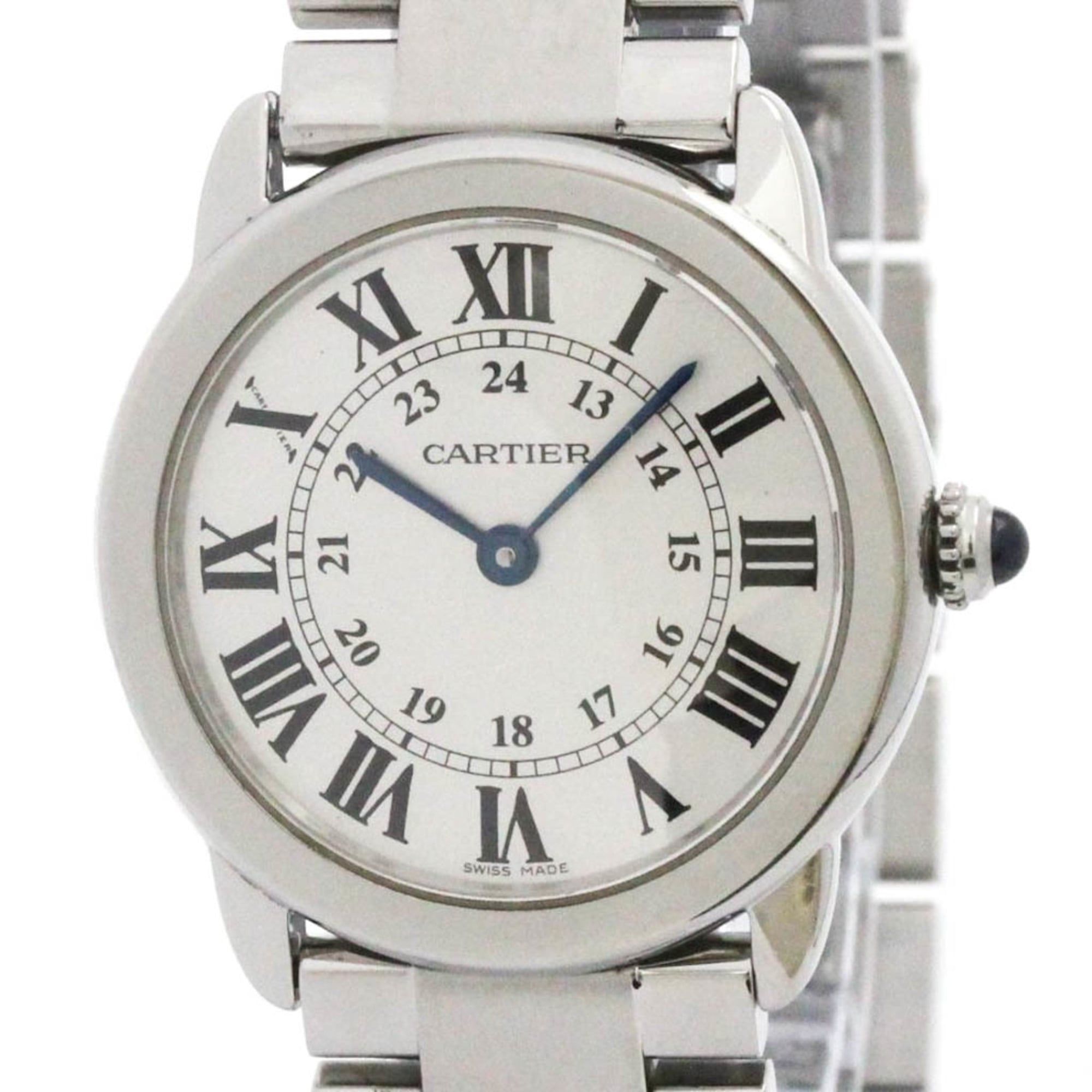 CARTIER Ronde Solo Steel Quartz Ladies Watch W6701004 Polished