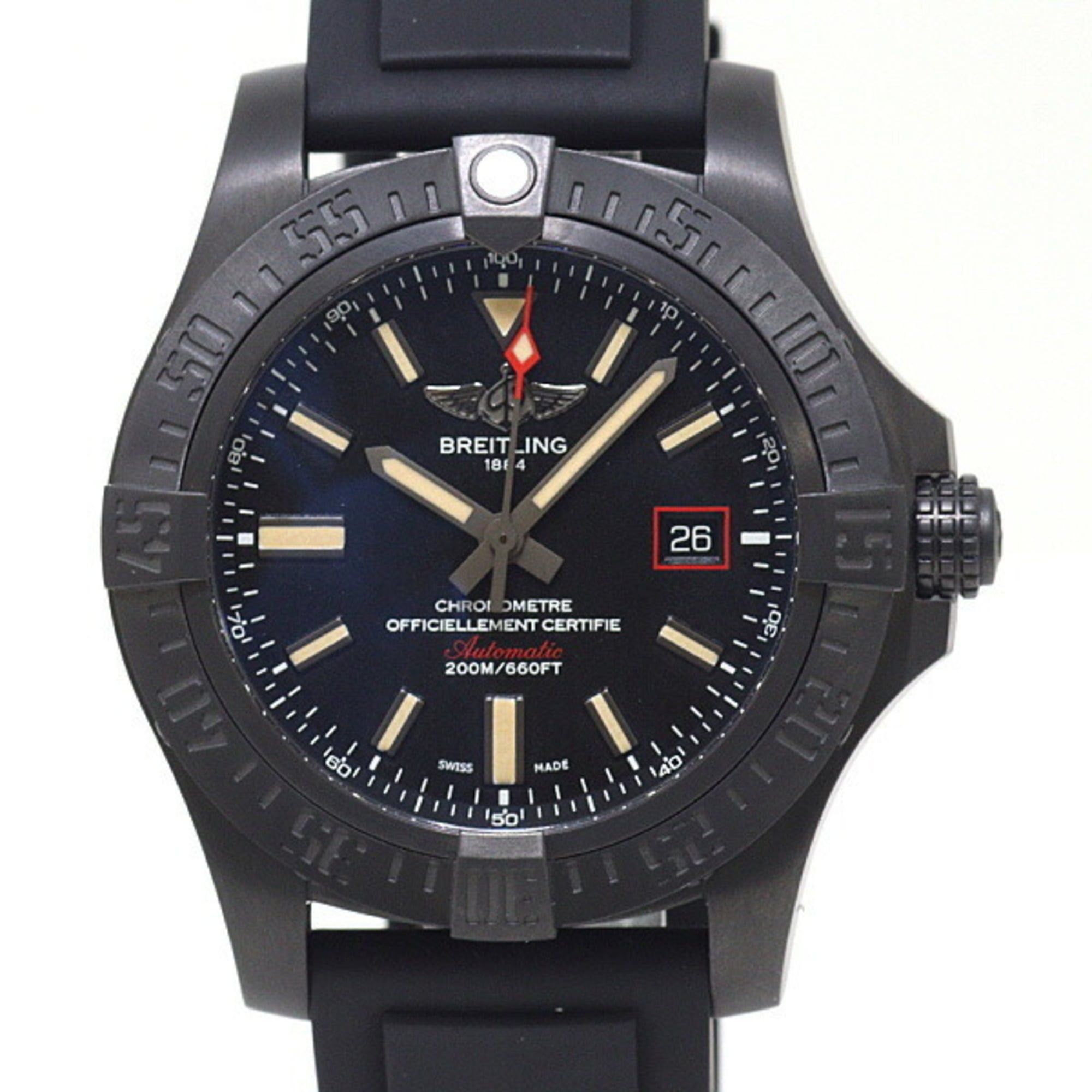 Breitling Avenger Blackbird V17311 Men's Automatic Watch with Black Dial