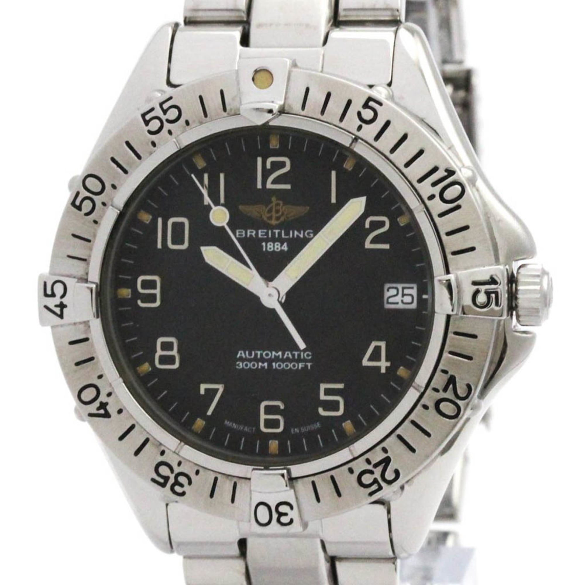 BREITLING Colt Stainless Steel Automatic Mens Watch A17035 Polished