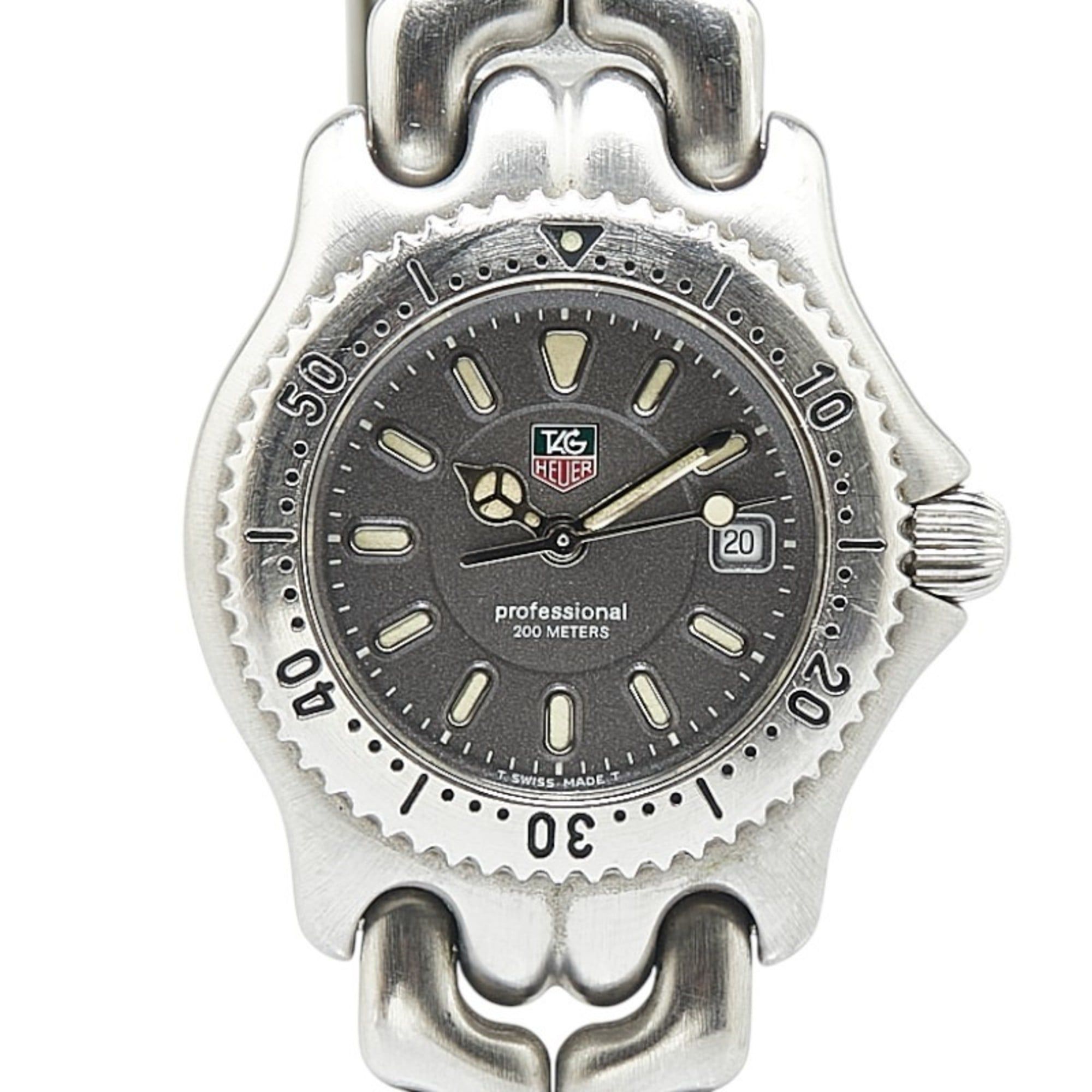 TAG Heuer Cell Watch WG1313-0 Quartz Grey Dial Stainless Steel Ladies HEUER
