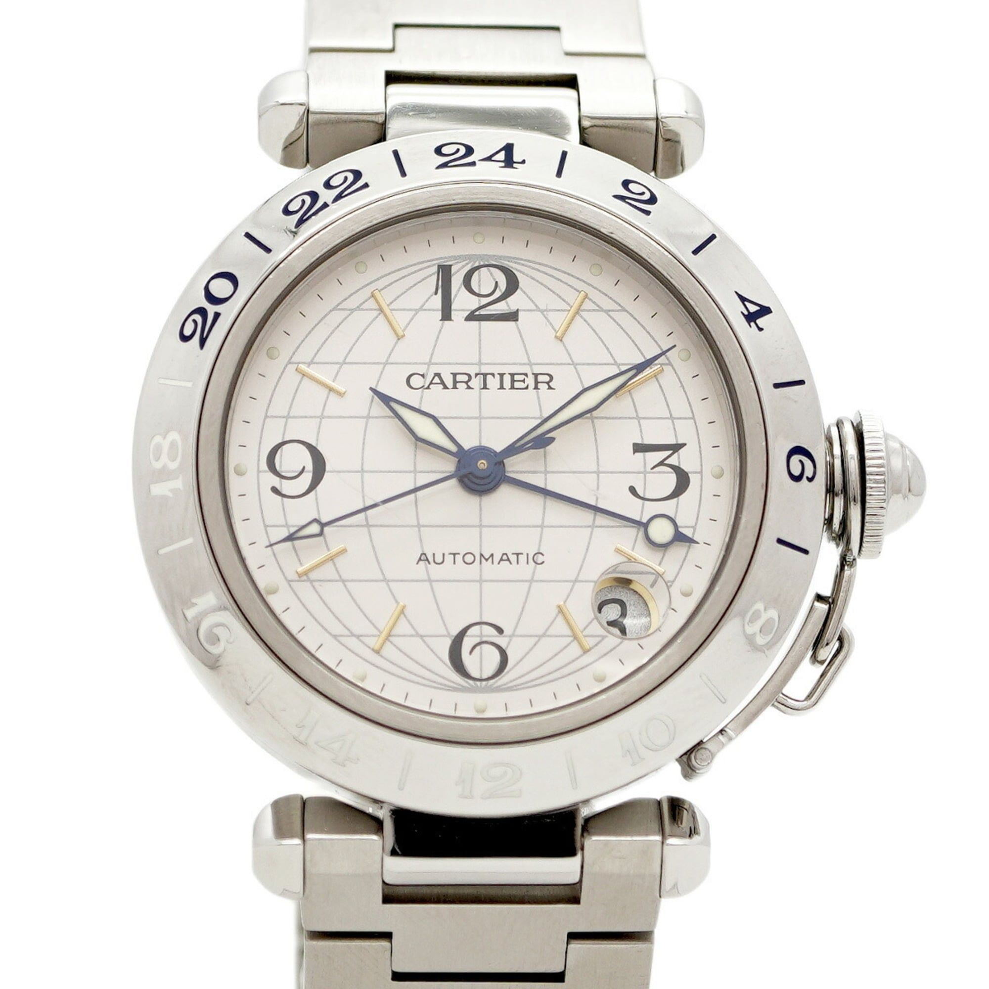 Cartier Pasha C Meridian W31029M7 Silver Dial Watch for Men and Women