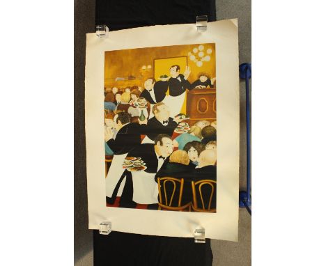Beryl Cook (British 1926-2008) Chartiers, a limited edition pencil signed coloured print on paper, unframed. H.104 W.77cm. 