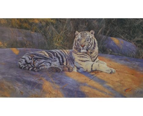 Anthony Gibbs (British, b.1951) The Great White Tiger, pencil signed limited edition print with ‘artists proof’ blind stamp, 