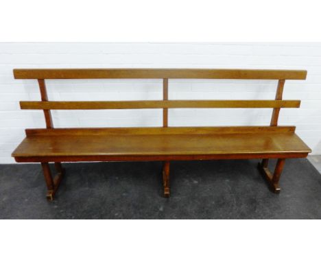 Oak church pew bench, 95 x 215cm