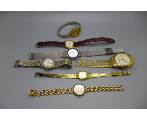 Five Rotary wristwatches, one Skagen and one Solvil et Titus 