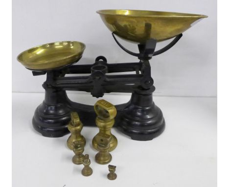 A set of Librasco kitchen scales with weights **PLEASE NOTE THIS LOT IS NOT ELIGIBLE FOR POSTING AND PACKING** 
