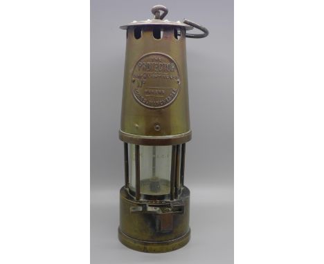 A miner's safety lamp 