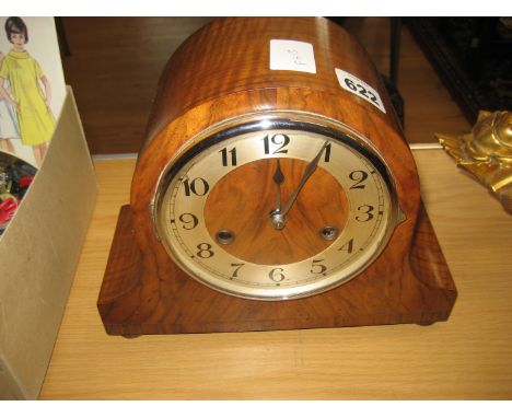 WALNUT MANTEL CLOCK