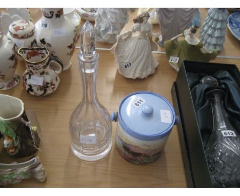 NELSON WARE BISCUIT BARREL &amp; DECANTER