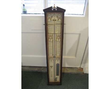 A MODERN ADMIRAL FITZROY BAROMETER^ 100CM. 