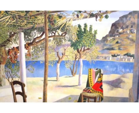 Justin Maurice O'Brien (1917-1996) Under the Pergola, lithograph # 9/100, signed in pencil lower right. 52cm X 68cm approx.