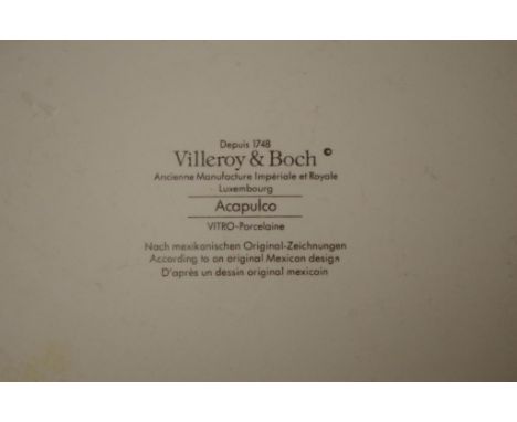 Extensive Villeroy & Boch 'Acapulco' dinner set total of 65 pieces, 'Acapulco' pattern, including 12 each teacups and saucers