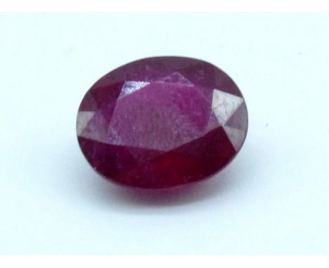 Facetted 7ct oval shaped African ruby
