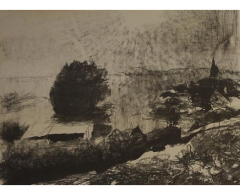 Lloyd Rees,(1895-1988), "Illawarra Landscape" lithograph, signed in fibre-tipped pen (in image) centre right, Lloyd Rees 80, 