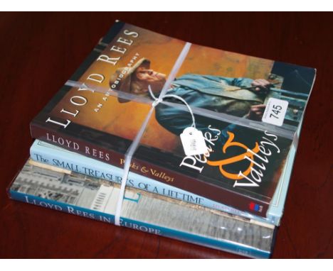 Four various Lloyd Rees art books to include Lloyd Rees in Europe, Peaks & valleys, Retrospective and The small treasures of 