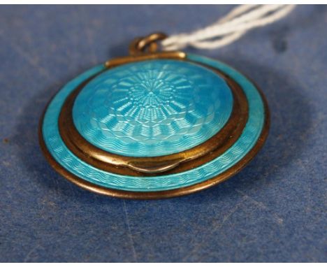 Vintage French guilloche lidded rouge pot lid opens to interior mirror. Diameter 3.5cm approx.