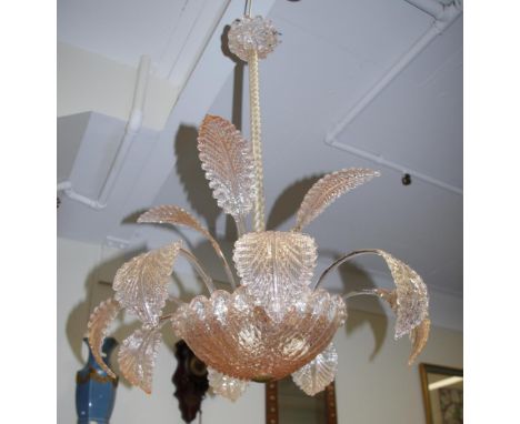 Murano Toso glass ceiling light / chandelier 62cm wide, 91cm high approx. Excellent condition.