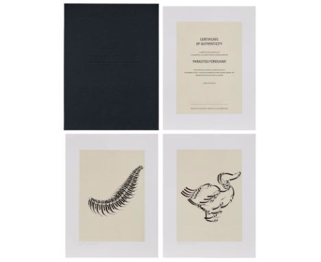 12 Zoomorphic Calligraphy PrintsParastou Forouhar geb. 1962 Teheran "Persian for beginners" 1997 je u. li. sign. faruhar Ed. 