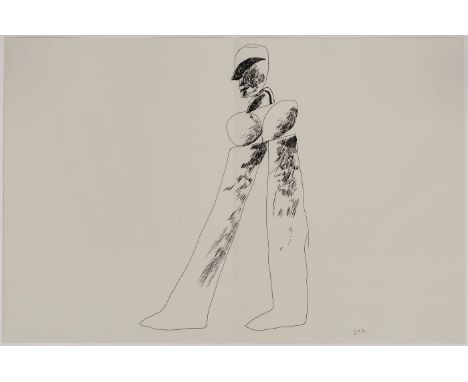 Lithographie David Hockneygeb. 1937 Bradford "Walking Man" 1964 u. re. im Stein monogr. DH 32 x 48,5 cm (Blattmaß) Freiliegen