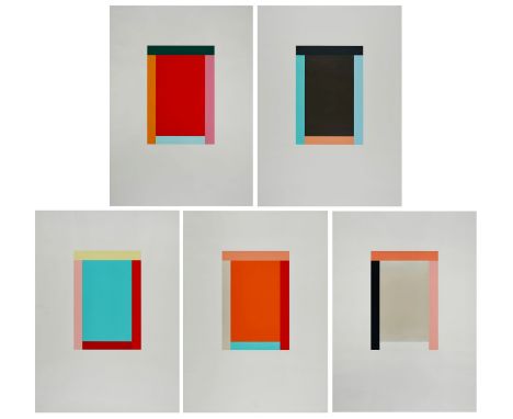 Folge von 5 SerigraphienImi Knoebel geb. 1940 Dessau "Grace Kelly II" 1991 eines monogr. u. dat. IK91 Exemplare EA 49,5 x 34 