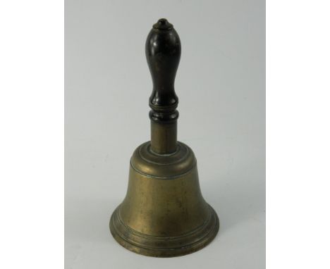 Old brass school bell ringer