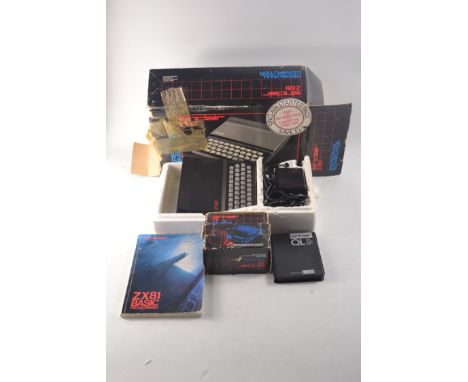 Sinclair ZX81 personal computer in original box, with programming manual and 16K RAM pack in original box