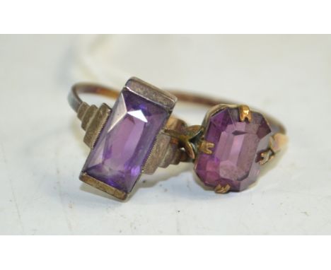 Deco style ring and 1 other