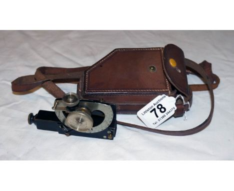 Old instrument in leather case by E R Watts & Son of London