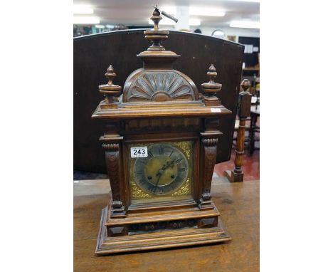 Large oak mantle clock