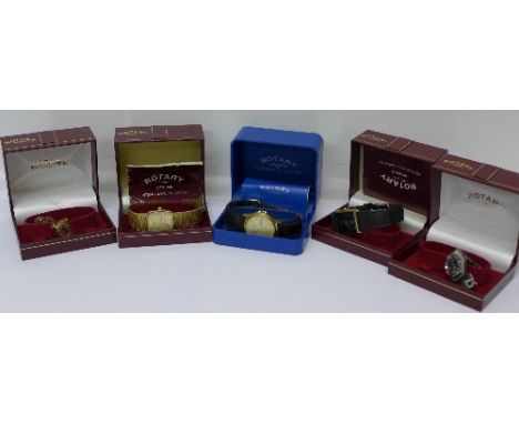Five Rotary wristwatches, boxed