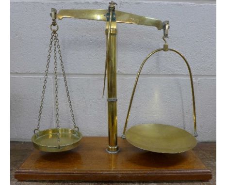 A pair of tobacco balance scales