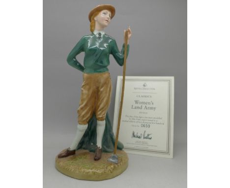 A Royal Doulton Classics figure, Women's Land Army, HN4364, with certificate
