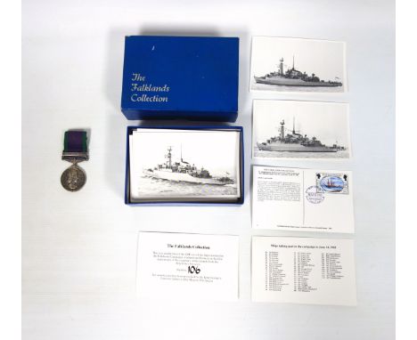 A Queen Elizabeth II General Service medal, with Northern Ireland clasp, inscribed to Lieut. D. J. C. Jeffree RN, and 'The Fa