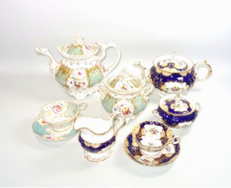 Mintons porcelain part tea set of 25 pieces comprising teapot and stand, sucrier, milk jug, 2 bread and butter plates, 8 teac
