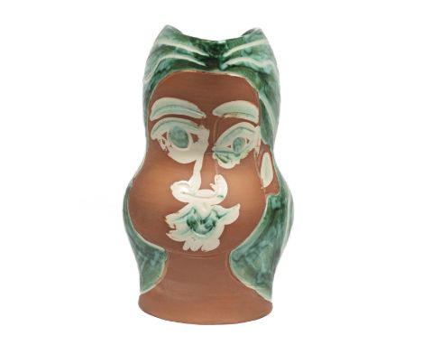 PABLO PICASSO (1881-1973)Visage de femme cachet en creux et marqué Madoura plein feu/Edition Picasso, inscrit et numéroté Edi