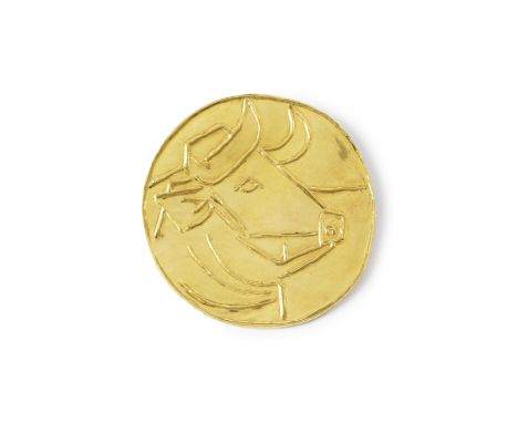 PABLO PICASSO (1881-1973)Taureau poinçons de l'artiste et de l'orfèvre, numéroté 10/20 et porte le numéro de référence 1413 a