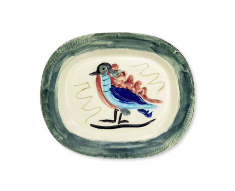 PABLO PICASSO (1881-1973)Oiseau polychrome cachet en creux Madoura Plein Feu/Edition Picasso, marqué et numéroté I 106/ 157/2