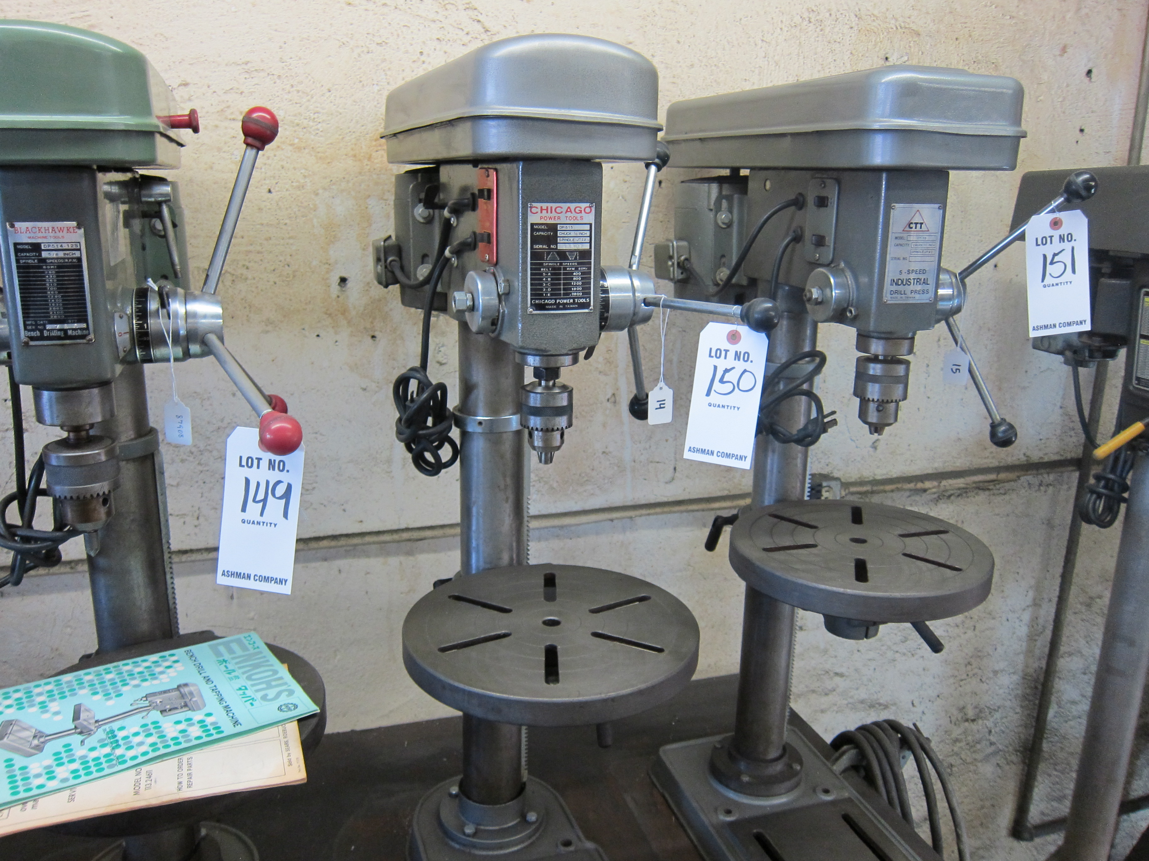 CHICAGO POWER TOOLS DP515 13307 BENCH DRILL PRESS