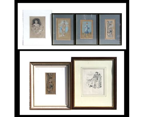 After J McNeill Whistler - Bead Stringers Venice - lithograph; together with other similar prints and engravings by the same 
