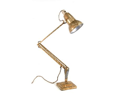 A Herbert Terry anglepoise two-step lamp with original scumble paintwork.
