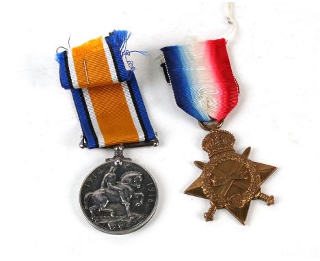 A WW1 Army Service Corps 1915 Star and his War Medal named to M2-118881 PTE. W. DOWN. A.S.C.